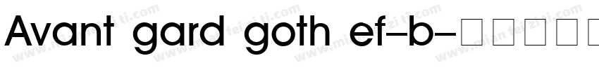 Avant gard goth ef-b字体转换